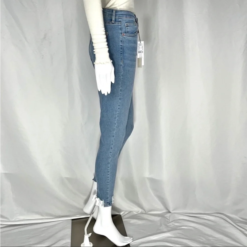 TopShop Jamie Blue High Waist Jagged Hem Skinny Jeans Sz28 Waist28” Inseam26.5” - Picture 12 of 16